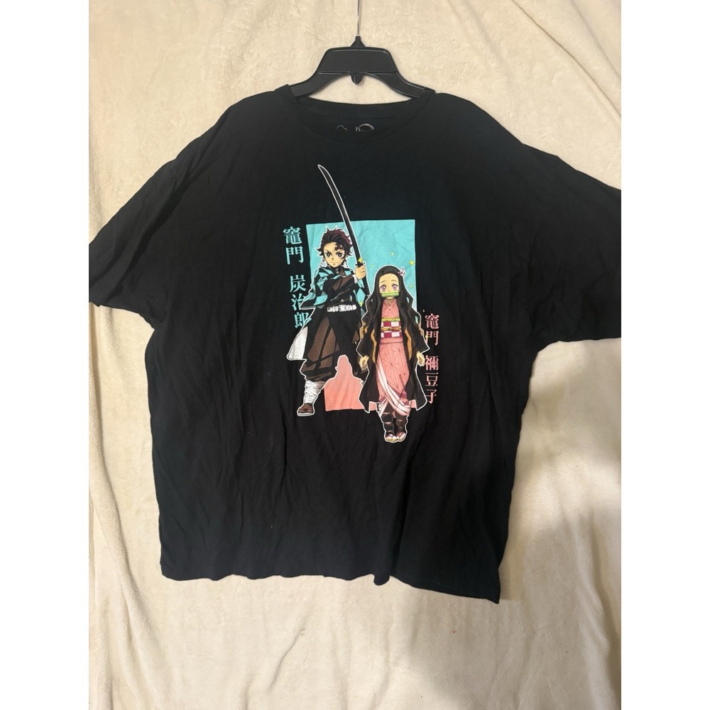 Demon Slayer Tanjiro‎ And Nezuko Anime Official Merchandise Black T-Shirt 3XL